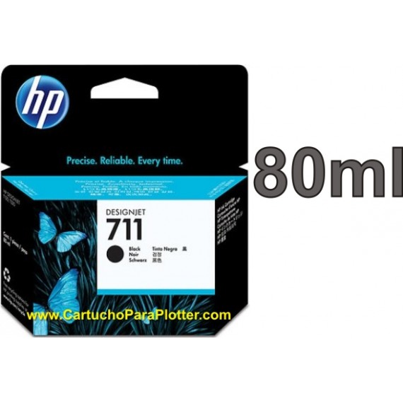 Cartucho HP 711 - Tinta Preto 80 ml - CZ133AB