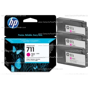 Cartucho HP 711 Pacote Triplo - Tinta Magenta 29 ml - CZ135A