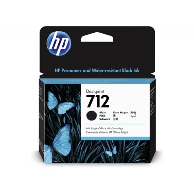 Cartucho HP 712 - Tinta Preto 80 ml - 3ED71A