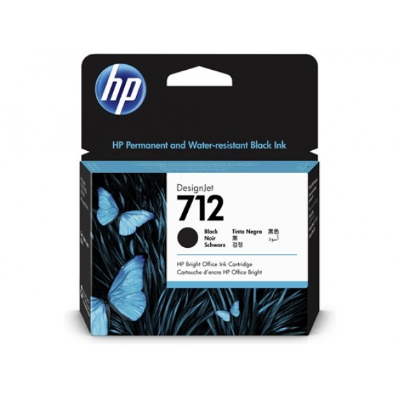 Cartucho HP 712 - Tinta Preto 80 ml - 3ED71A