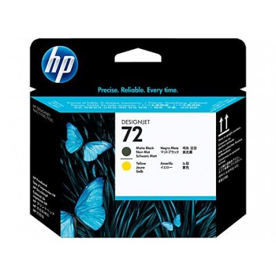 Cabeçote de Impressão HP 72 -  Amarelo e Preto Fosco - C9384A