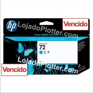 Cartucho HP 72 - Tinta Ciano (Cyan) 130 ml - C9371A - Vencido