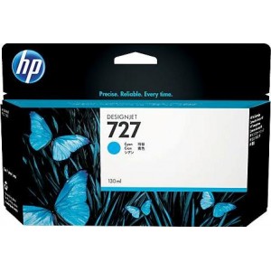 Cartucho HP 727 - Tinta Ciano 130 ml - B3P19A para Plotter HP Designjet T920, T930, T1500, T1530, T2500 e T2530