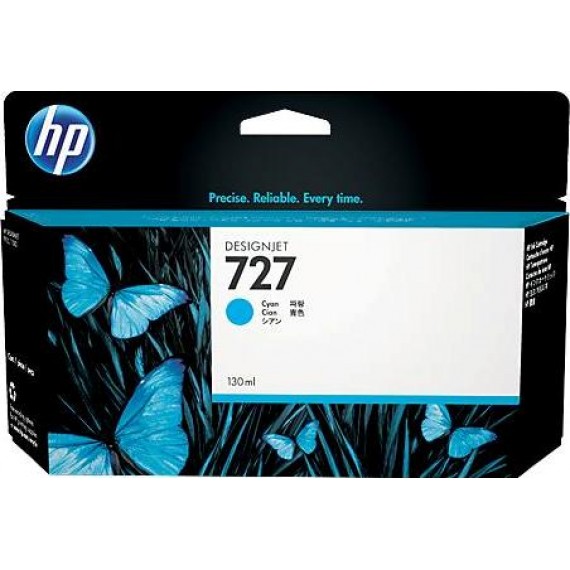 Cartucho HP 727 - Tinta Ciano 130 ml - B3P19A para Plotter HP Designjet T920, T930, T1500, T1530, T2500 e T2530