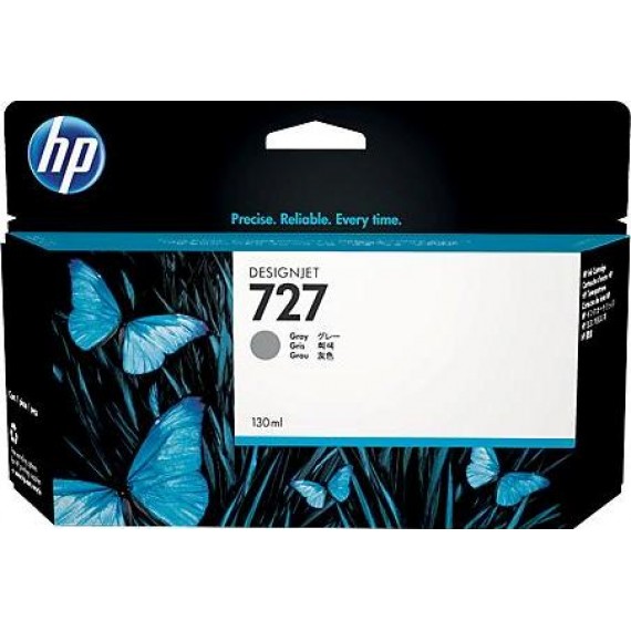 Cartucho HP 727 - Tinta Cinza 130 ml - B3P24A para Plotter HP Designjet T920, T930, T1500, T1530, T2500 e T2530