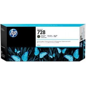 Cartucho de Tinta HP 728 - Tinta Preto Fosco (MK) 300 ml - F9J68A para Plotter HP T730 e T830