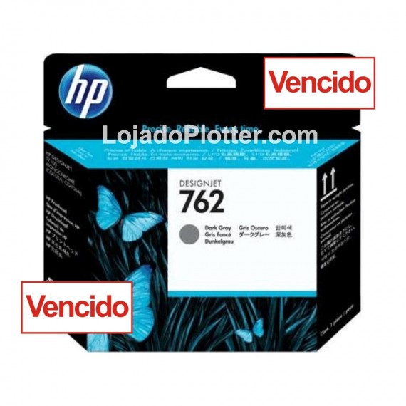 Cabeçote de Impressão HP 762 Cinza Escuro - CN074A Vencido