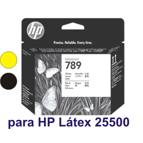Cabecote Latex HP 789 Amarelo e Preto CH612A para Plotter L25500