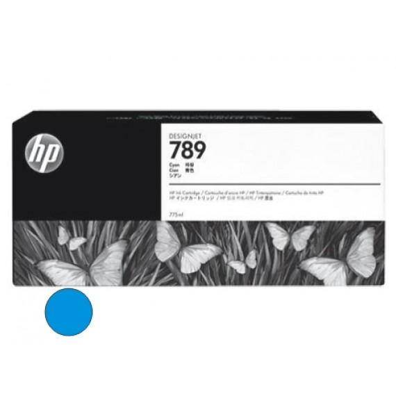 Cartucho HP 789 - Tinta Latex Ciano 775ml - CH616A - para Plotter L25500