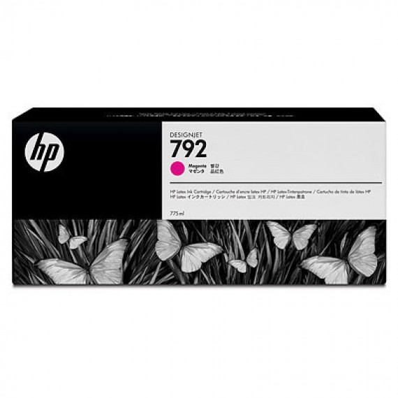 Cartucho Tinta Latex HP 792 Magenta 775ml CN707A para Plotter L26500,L28500,L260,L280