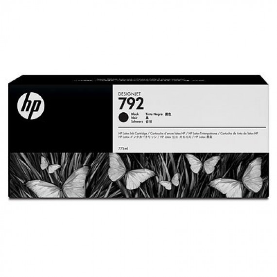 Cartucho Tinta Latex HP 792 Preto 775ml CN705A para Plotter L26500,L28500,L260,L280