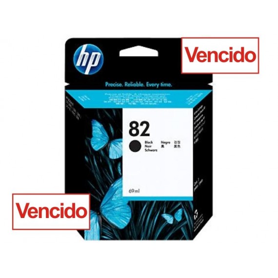 Cartucho HP 82  Tinta Preto 69 ml CH565A Vencido