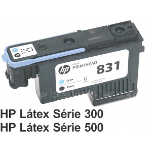 Cabecote Impressao Ciano e Preto HP 831A  - CZ677A  Plotter HP Latex