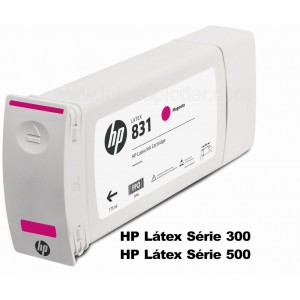 Cartucho Plotter HP Latex cor Magenta HP 831A de 775ml Plotter HP - CZ684A