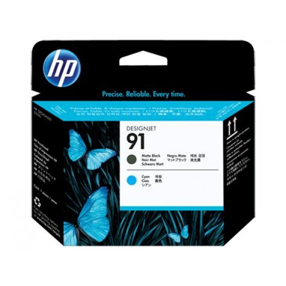 Cabeçote de Impressão HP 91 - Preto Fosco e Ciano - C9460A