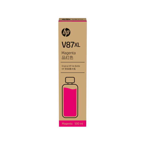 Cartucho HP V87XL - Tinta Magenta 500 ml - 7FN97A para Plotter HP Smart Tank T858, T908