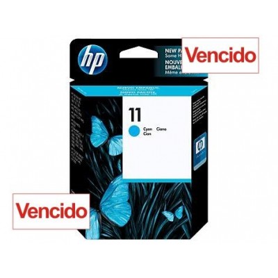 Cartucho HP 11 - Tinta Ciano (Turquesa) 28 ml - C4836A - Vencido