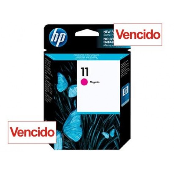 Cartucho HP 11 - Tinta Magenta 28 ml - C4837A - Vencido